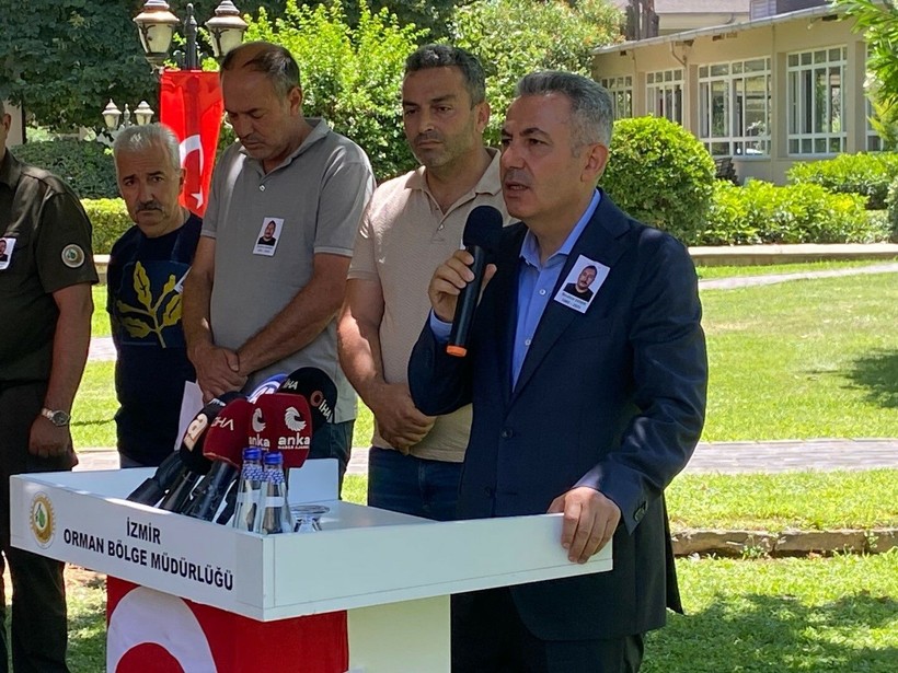Ödemiş'te alevler arasında kalmıştı! Şehit düşen dozer operatörüne veda - Resim: 6