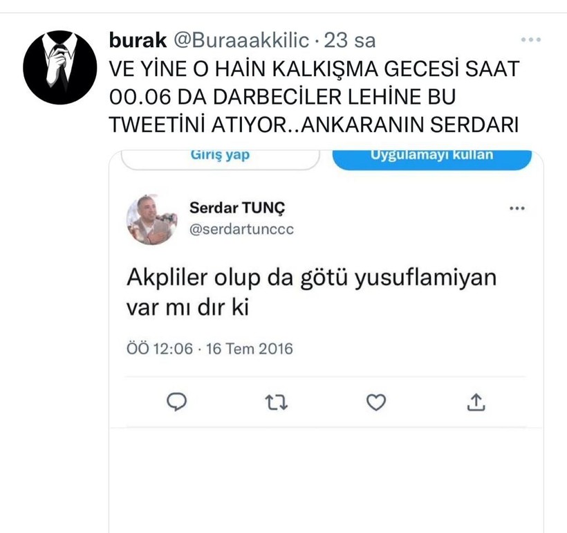 İYİ Parti Ankara İl Başkanı adayı Serdar Tunç'un 15 Temmuz tweetleri ortaya çıktı - Resim: 6