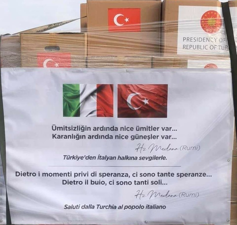İtalya Büyükelçiliği, deprem bölgesine yaptığı yardımlardaki notuyla Türklerin kendilerine yaptıkları yardımları unutmadığını gösterdi - Resim: 2