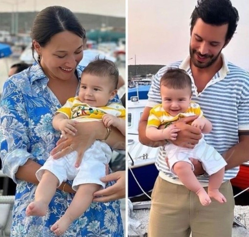 Barış Arduç ve Gupse Özay çifti, kızları Jan Asya ile Çeşme'de deniz keyfi yaptı - Resim: 7
