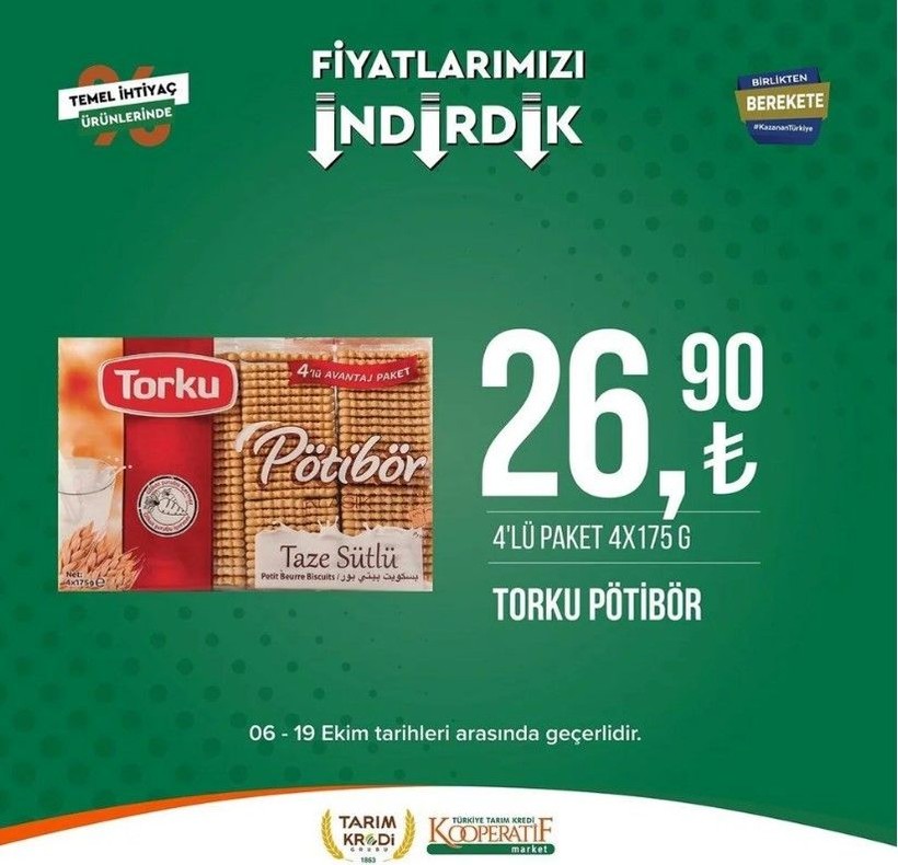 Yüzde 50 indirim bugün başladı! Tarım Kredi Kooperatif Market ekim ayına özel indirimli ürünler kataloğu yayınlandı! Et, süt, çay, hijyen malzemesi... - Resim: 63