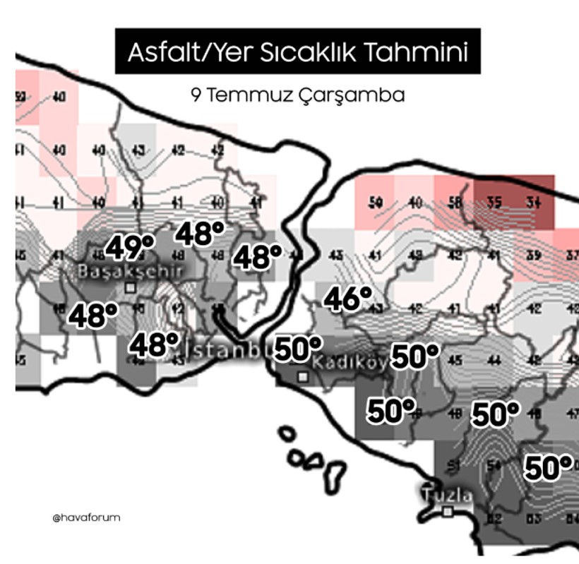 Meteoroloji İstanbul için uyardı! Sıcaklık rekor kıracak, asfaltta 50 dereceyi görebilir - Resim : 2