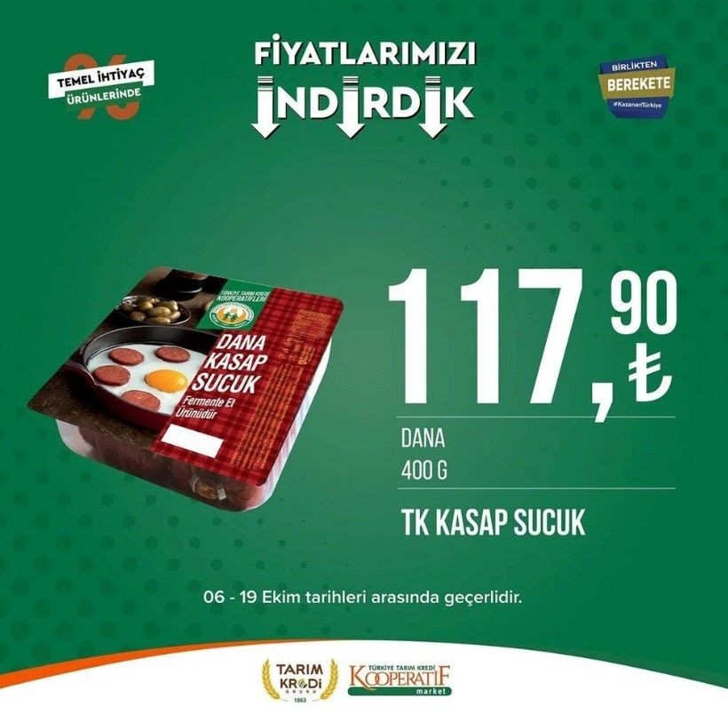 Yüzde 50 indirim bugün başladı! Tarım Kredi Kooperatif Market ekim ayına özel indirimli ürünler kataloğu yayınlandı! Et, süt, çay, hijyen malzemesi... - Resim: 73