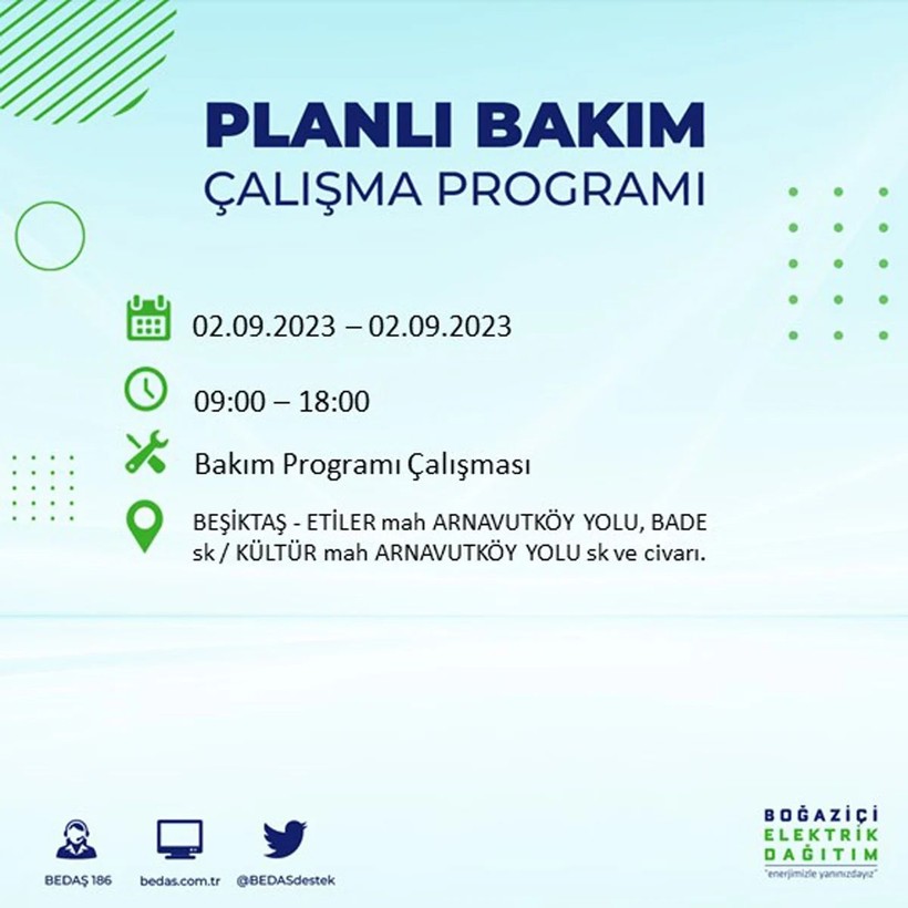 BEDAŞ paylaştı: İstanbul'da yarın 20 ilçede elektrik kesintisi yaşanacak - Resim: 16