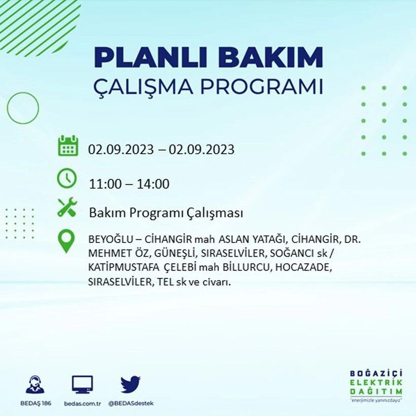 BEDAŞ paylaştı: İstanbul'da yarın 20 ilçede elektrik kesintisi yaşanacak - Resim: 23