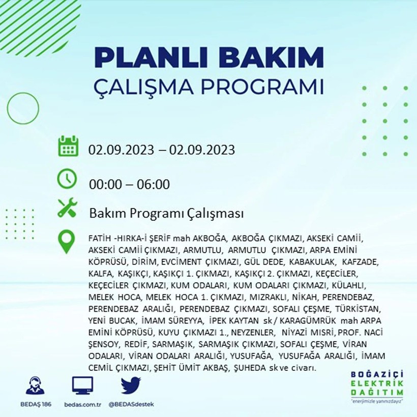 BEDAŞ paylaştı: İstanbul'da yarın 20 ilçede elektrik kesintisi yaşanacak - Resim: 30