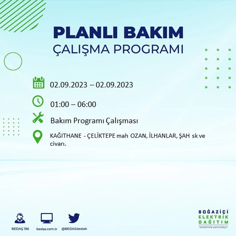 BEDAŞ paylaştı: İstanbul'da yarın 20 ilçede elektrik kesintisi yaşanacak - Resim: 33