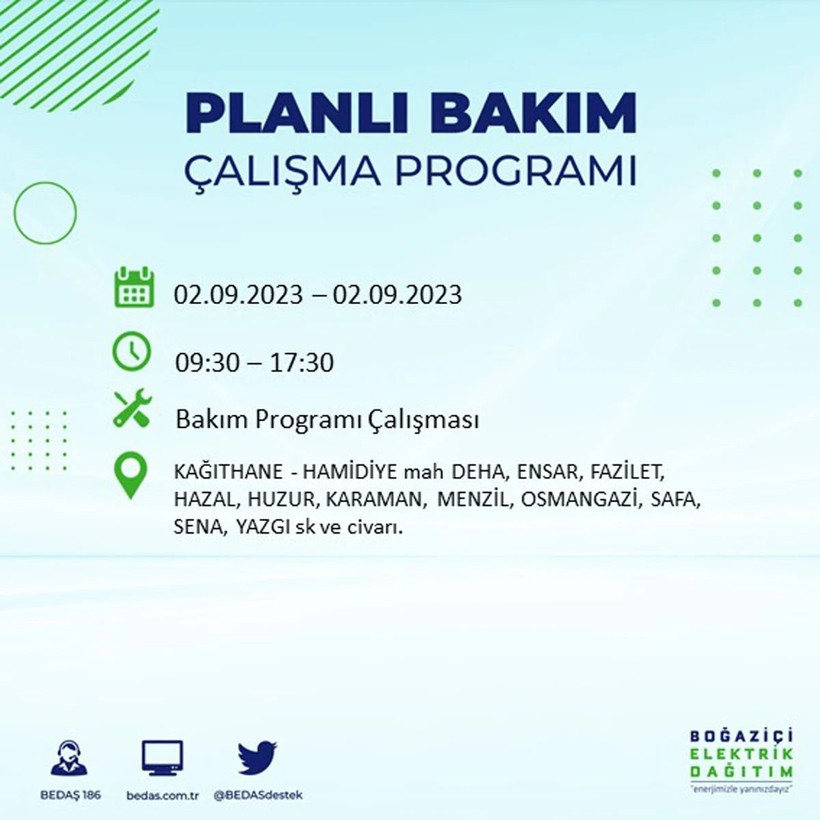 BEDAŞ paylaştı: İstanbul'da yarın 20 ilçede elektrik kesintisi yaşanacak - Resim: 36