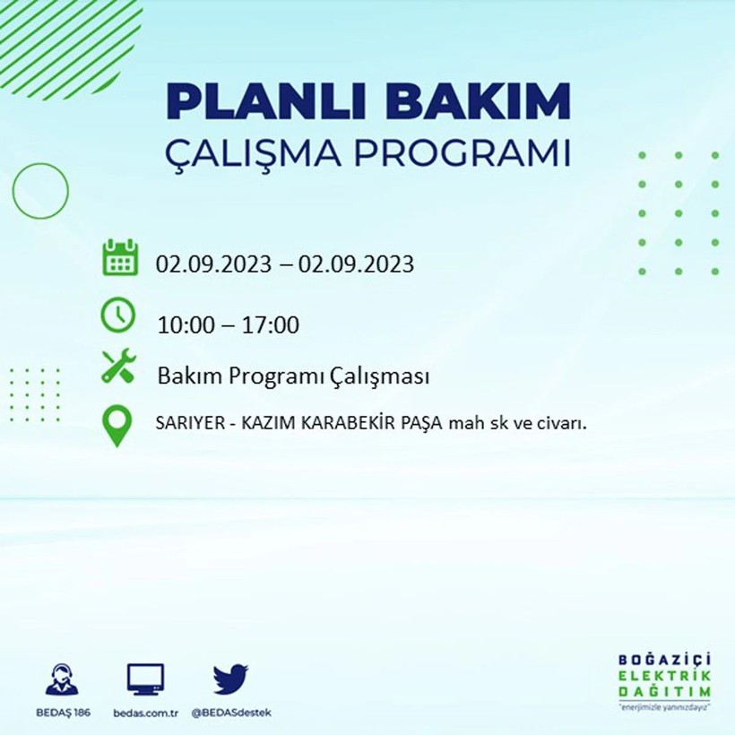 BEDAŞ paylaştı: İstanbul'da yarın 20 ilçede elektrik kesintisi yaşanacak - Resim: 38