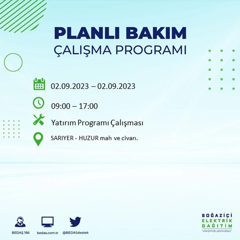 BEDAŞ paylaştı: İstanbul'da yarın 20 ilçede elektrik kesintisi yaşanacak - Resim: 39
