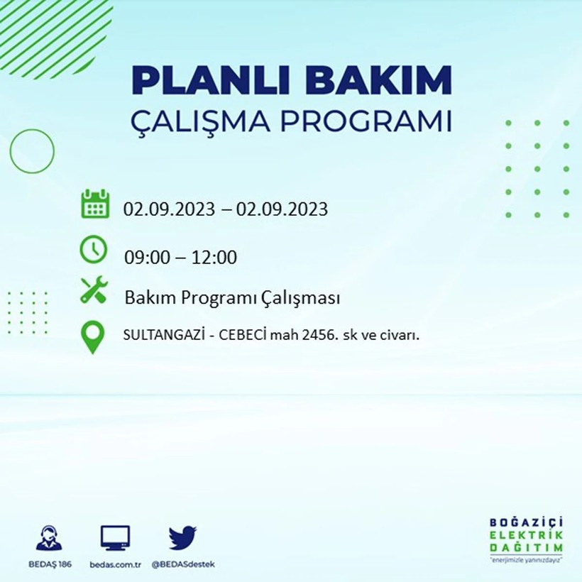 BEDAŞ paylaştı: İstanbul'da yarın 20 ilçede elektrik kesintisi yaşanacak - Resim: 41