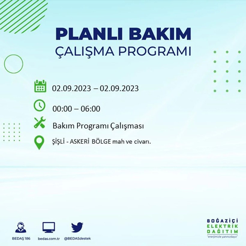 BEDAŞ paylaştı: İstanbul'da yarın 20 ilçede elektrik kesintisi yaşanacak - Resim: 45
