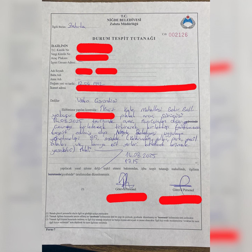 Niğde’de yere tüküren vatandaşa ceza kesildi - Resim : 1