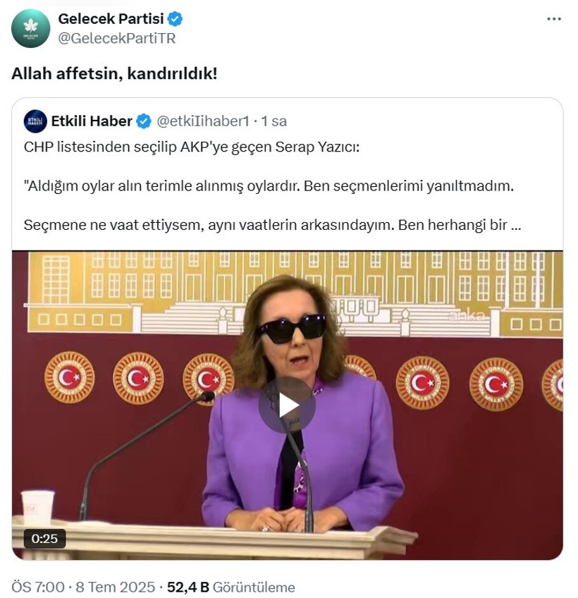 CHP listesinden seçilip AK Parti'ye geçen Serap Yazıcı: Aldığım oyları alın terimle aldım - Resim : 1