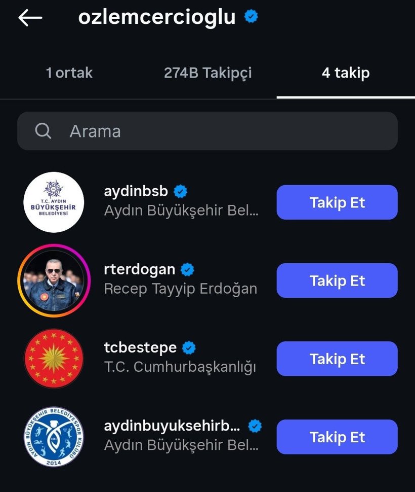 CHP'den istifa eden Özlem Çerçioğlu Cumhurbaşkanı Erdoğan'ı takibe aldı - Resim : 1
