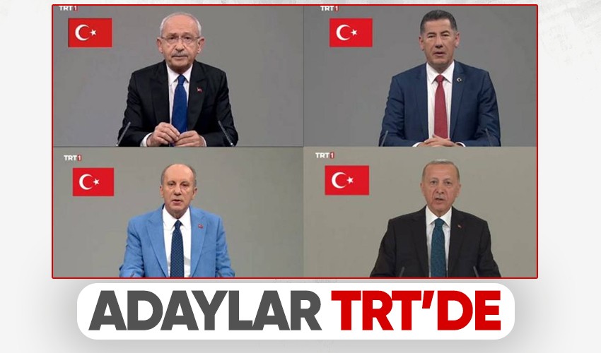 Cumhurbaşkanlığı seçimleri öncesi 4 cumhurbaşkanı adayının TRT konuşması gerçekleşti