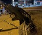 16 yaşındaki sürücü kaldırımdaki panoya çarptı