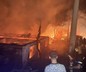 Bolu'da yanan köy havadan görüntülendi
