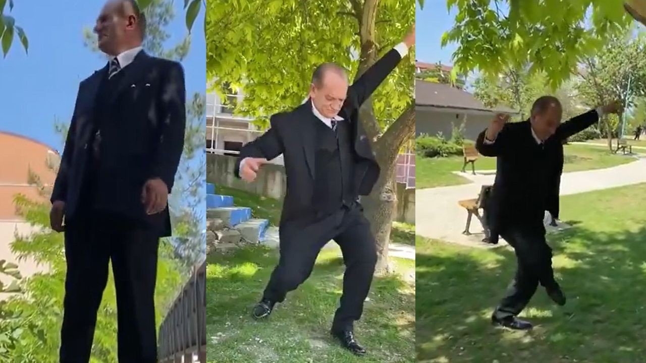 Atatürk'e benzeyen adamdan 19 Mayıs şovu! Zeybek videosunu paylaştı